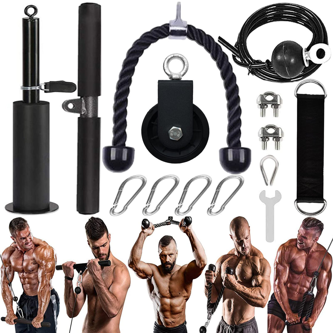 Favuit Kabelzug Fitness Kabel Latzug, Gym Kabel Unterarmtrainer Set Arm-Krafttraining Gewicht Traini