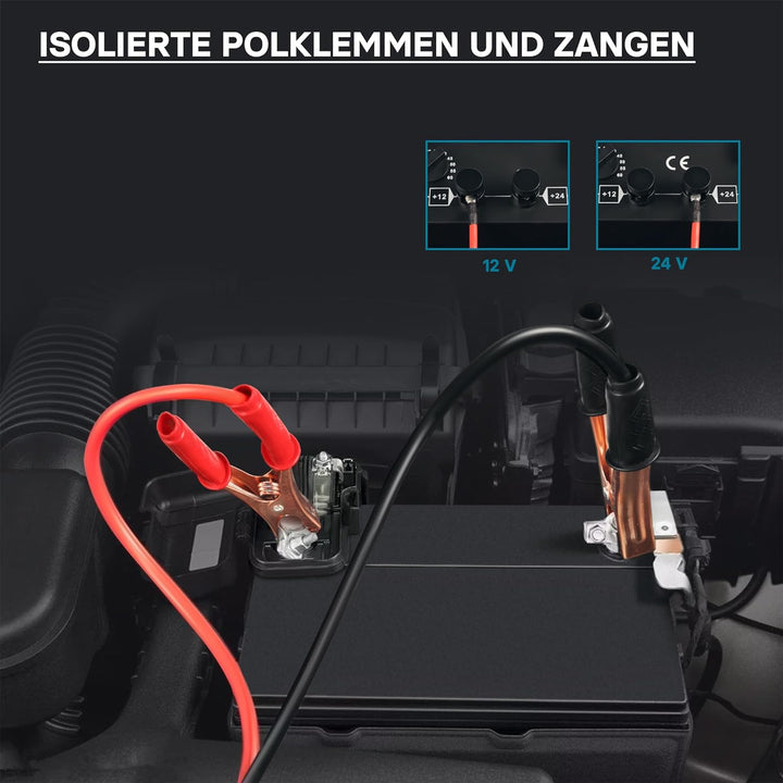 Wiltec Batterieladegerät Batterie 12V 24V Ladegerät Akkuladegerät Boost 430