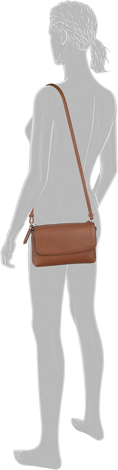 camel active Damen Gabor Bags Elissa Umhängetasche Umschlagtasche Klein Blau Cognac, Cognac