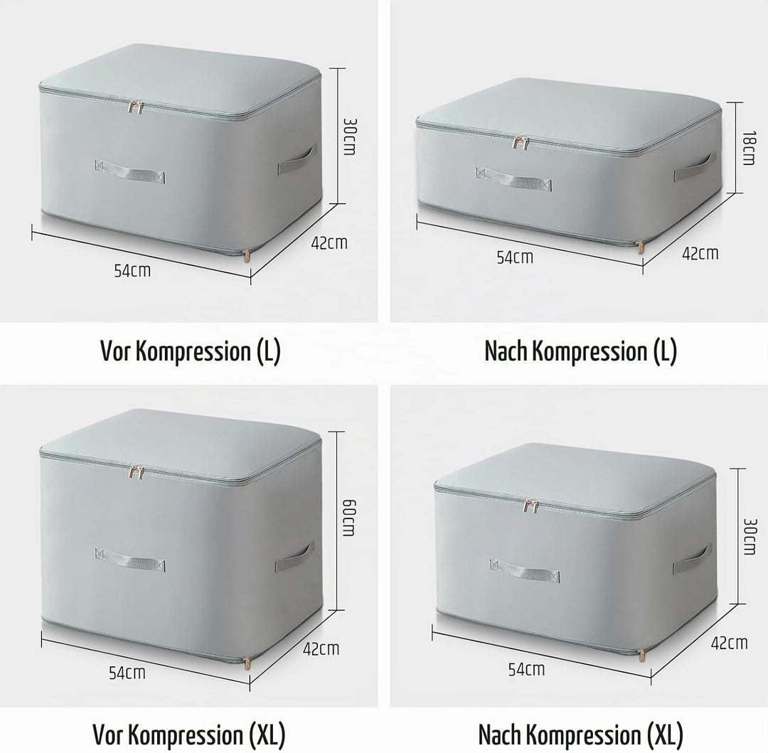 FIVAVA Platzsparender Komprimierender Organizer,Aufbewahrung für Bettdecken,Kleidung Aufbewahrung,Gr