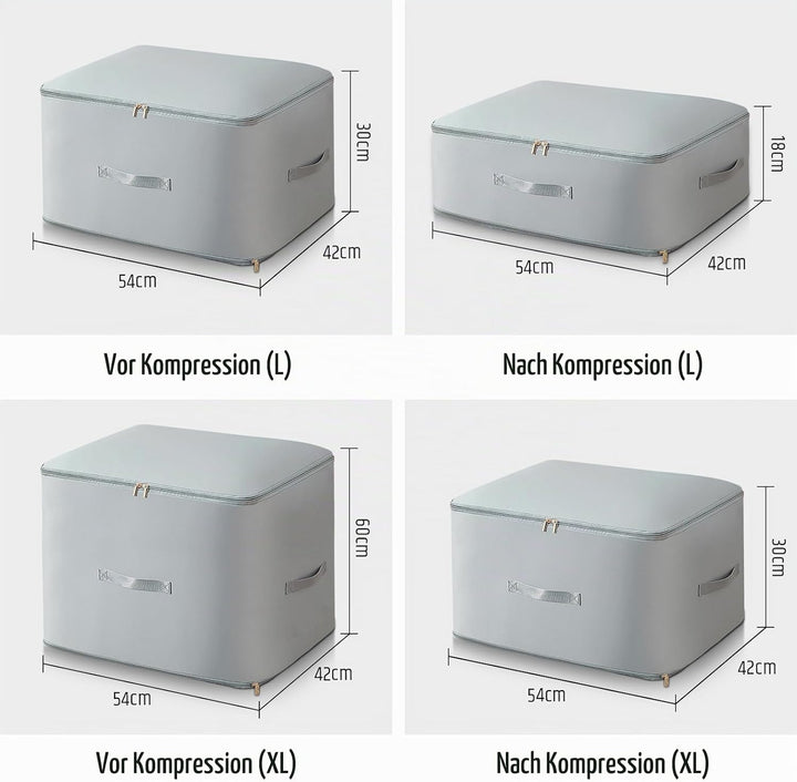 FIVAVA Platzsparender Komprimierender Organizer,Aufbewahrung für Bettdecken,Kleidung Aufbewahrung,Gr