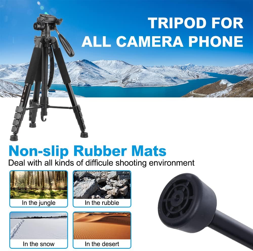 ZOMEi 188cm Stativ Heavy Duty Tall Tripod Stand, Professional Travel Video Tripod Kompatibel mit DSL