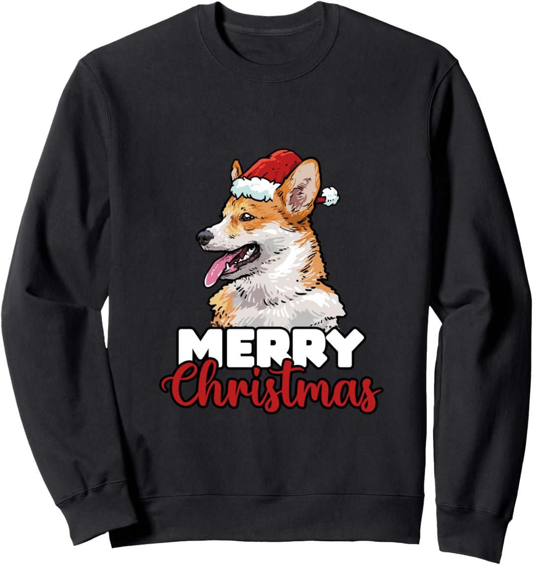 Merry Christmas Corgi Hundelieber Geschenk Sweatshirt