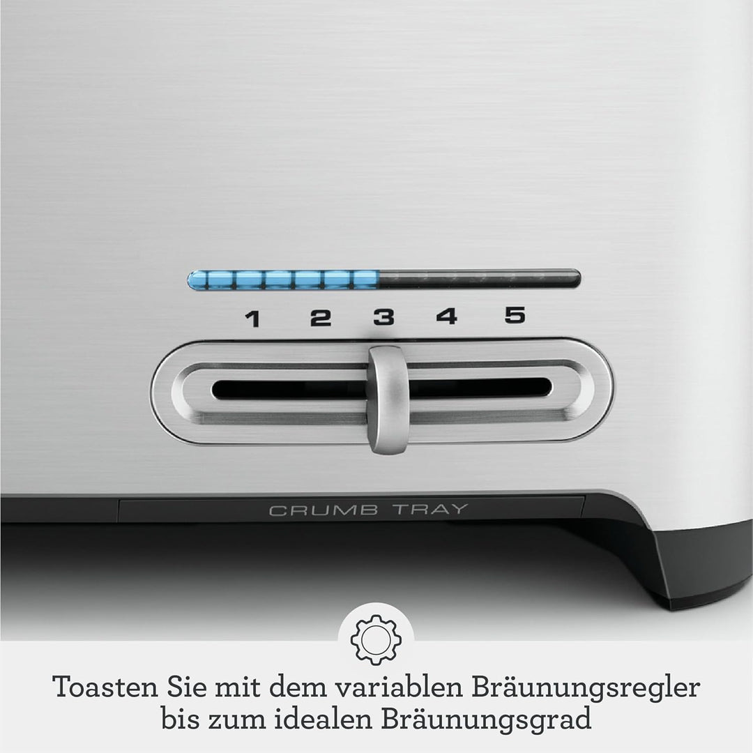 Sage - The Smart Toast 4-Slice Toaster, Gebürstetes Aluminium