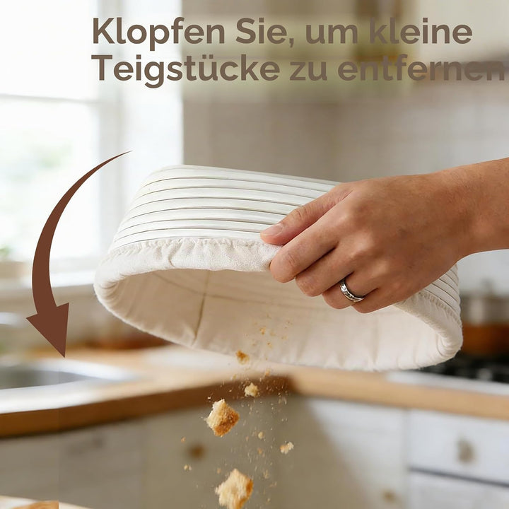 gärkörbchen für brot, Material: Rattan, Masse: 28x15x8cm, Farbe: Natur, Oval Gärkorb Zum Brotbacken-