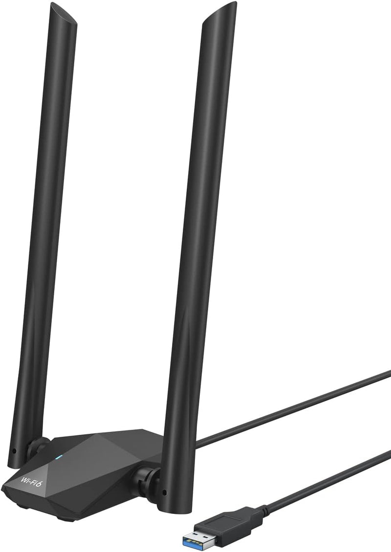 BrosTrend AX1800 High Gain WLAN Stick für PC, WiFi 6 Stick hohe Reichweite, DualBand 1201Mbit/s 5GHz