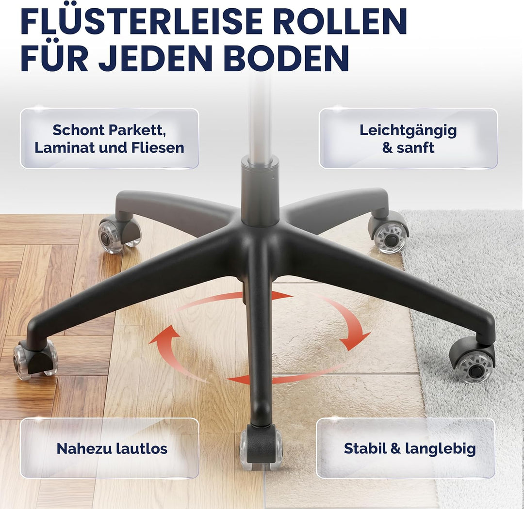SCHEKKA® Bürostuhl Ergonomisch Testsieger - Besonders individuell Einstellbarer Schreibtischstuhl mi