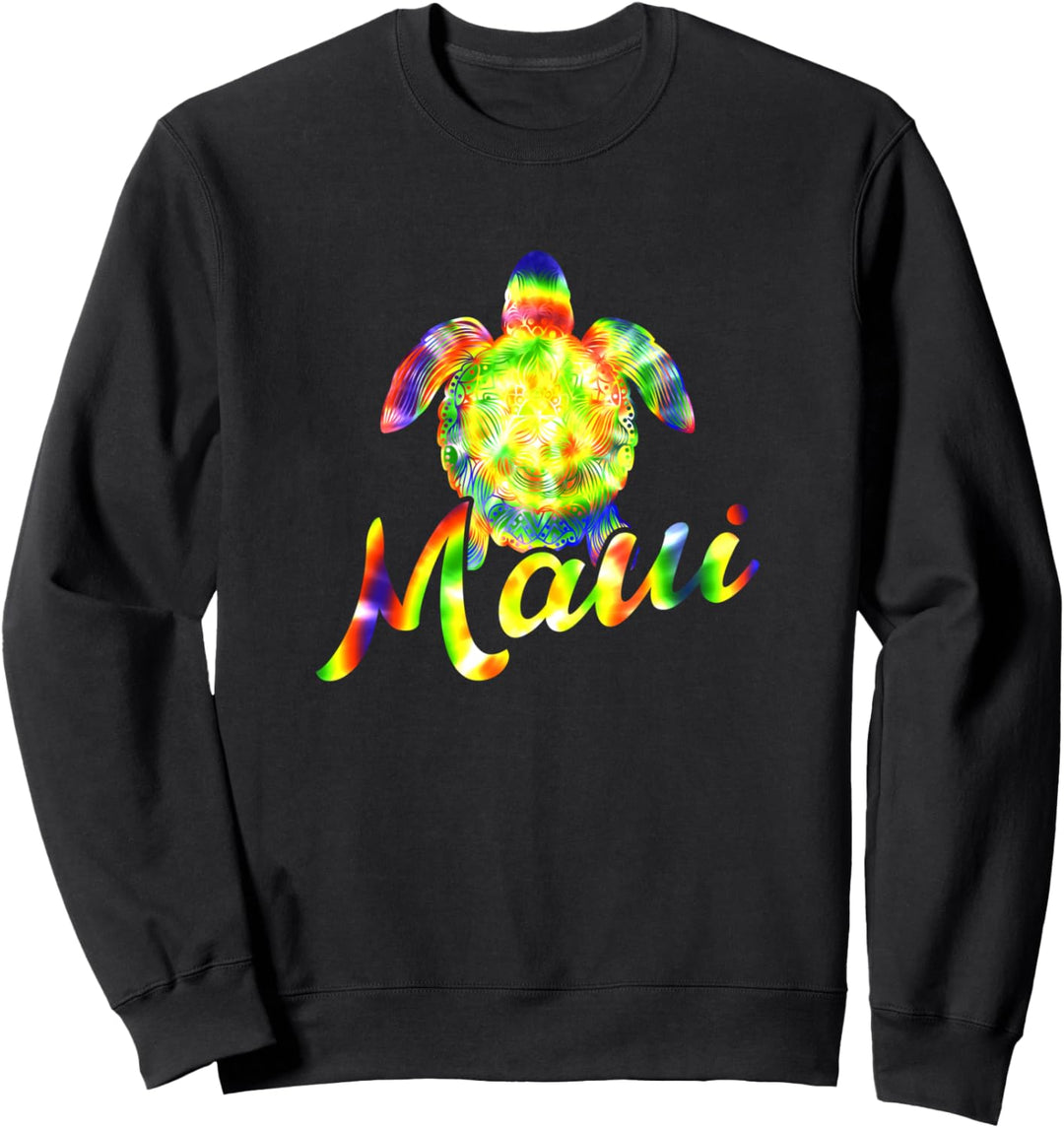 Aloha Maui Hawaiian Island Surfing Tropical Turtle Vacation Sweatshirt