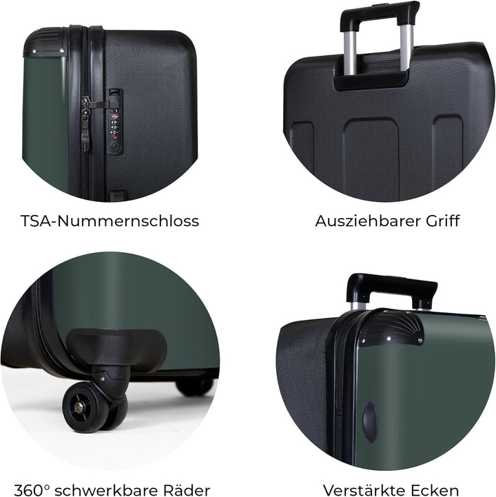 Koffer XL Gross 77x51.5x28 cm Reisekoffer mit Rollen Leicht Trolley grosser Hartschalenkoffer Rollko