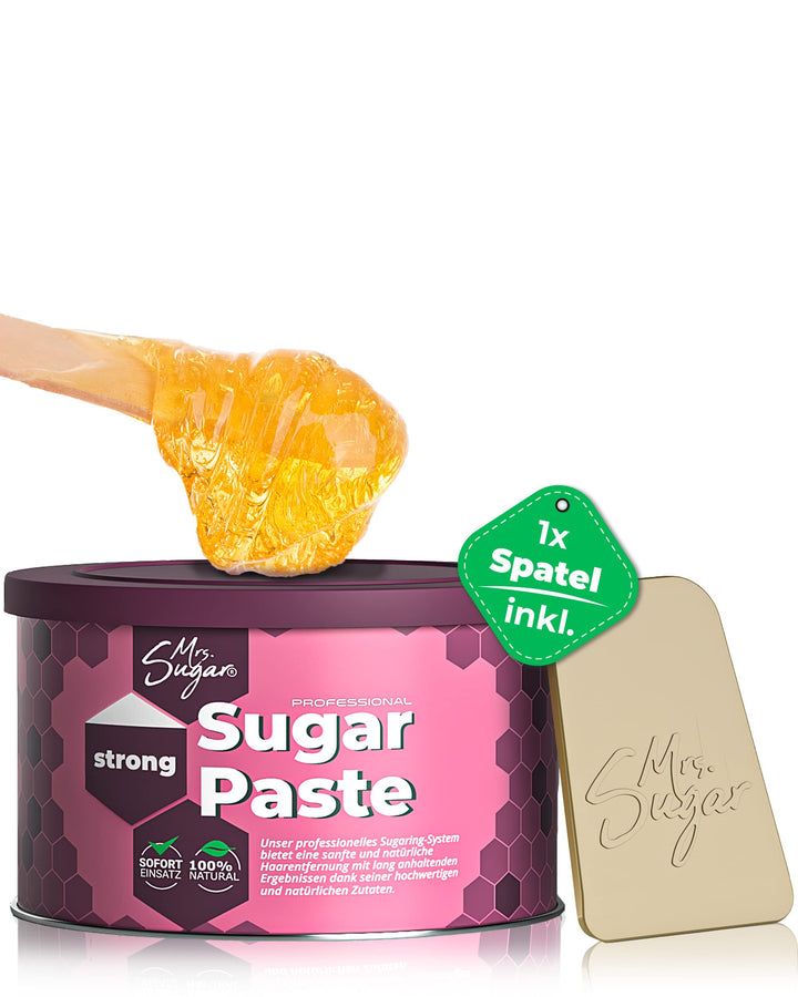 Sugaring Paste Mrs. Sugar 1x Zucker-Spatel, Strong Zuckerpaste Haarentfernung 550g (Strong), Strong