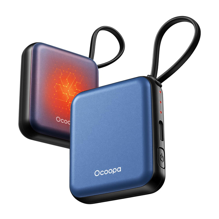 OCOOPA Handwärmer Elektrisch 2er Set, Wiederverwendbar 4000mAh USB Taschenwärmer, 3 Wärmestufen, Max