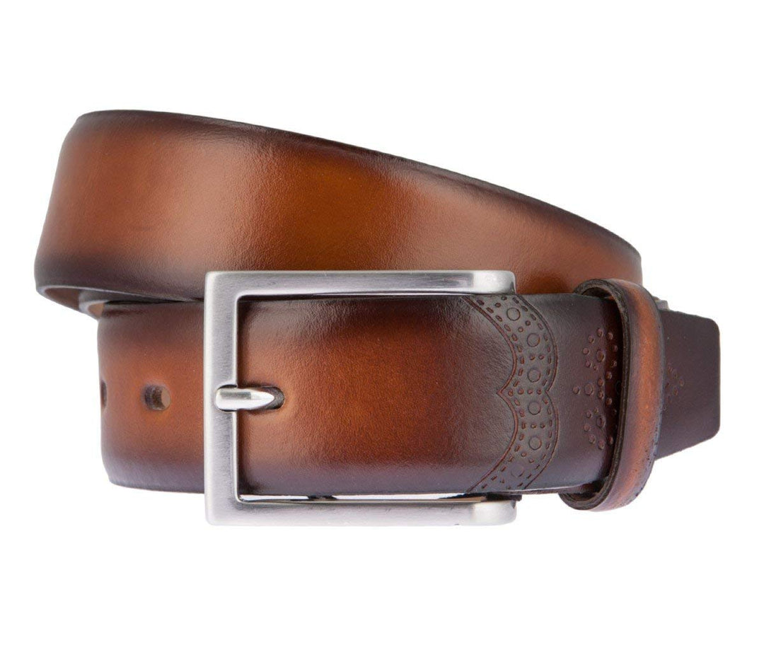 LLOYD Men's Belts Gürtel Herrengürtel Ledergürtel Schwarz 2599, Cognac