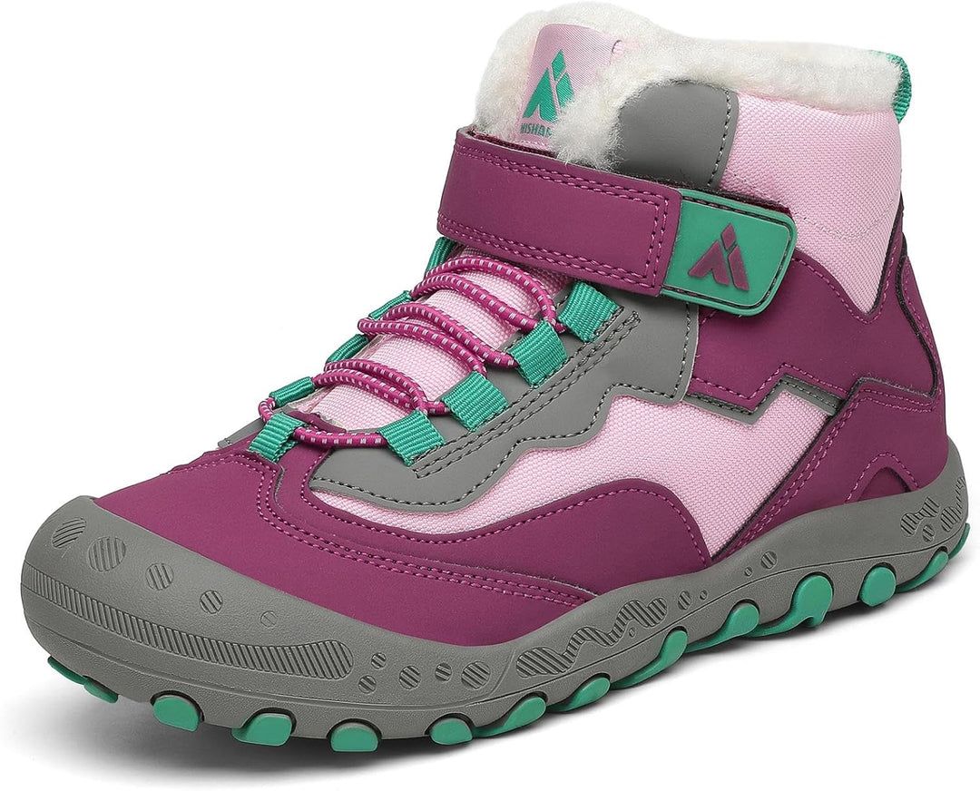 Mishansha Kinder Winterschuhe Warm Gefüttert Winterstiefel Jungen Mädchen Schneestiefel Outdoor ruts