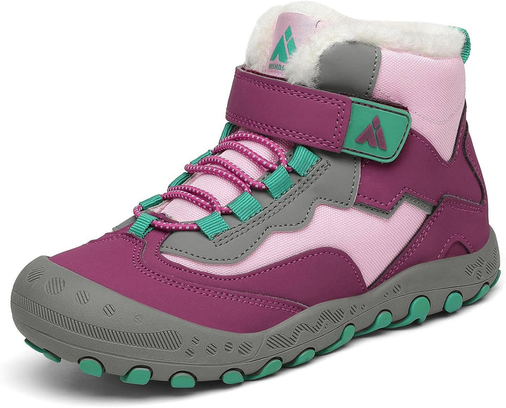 Mishansha Kinder Winterschuhe Warm Gefüttert Winterstiefel Jungen Mädchen Schneestiefel Outdoor ruts