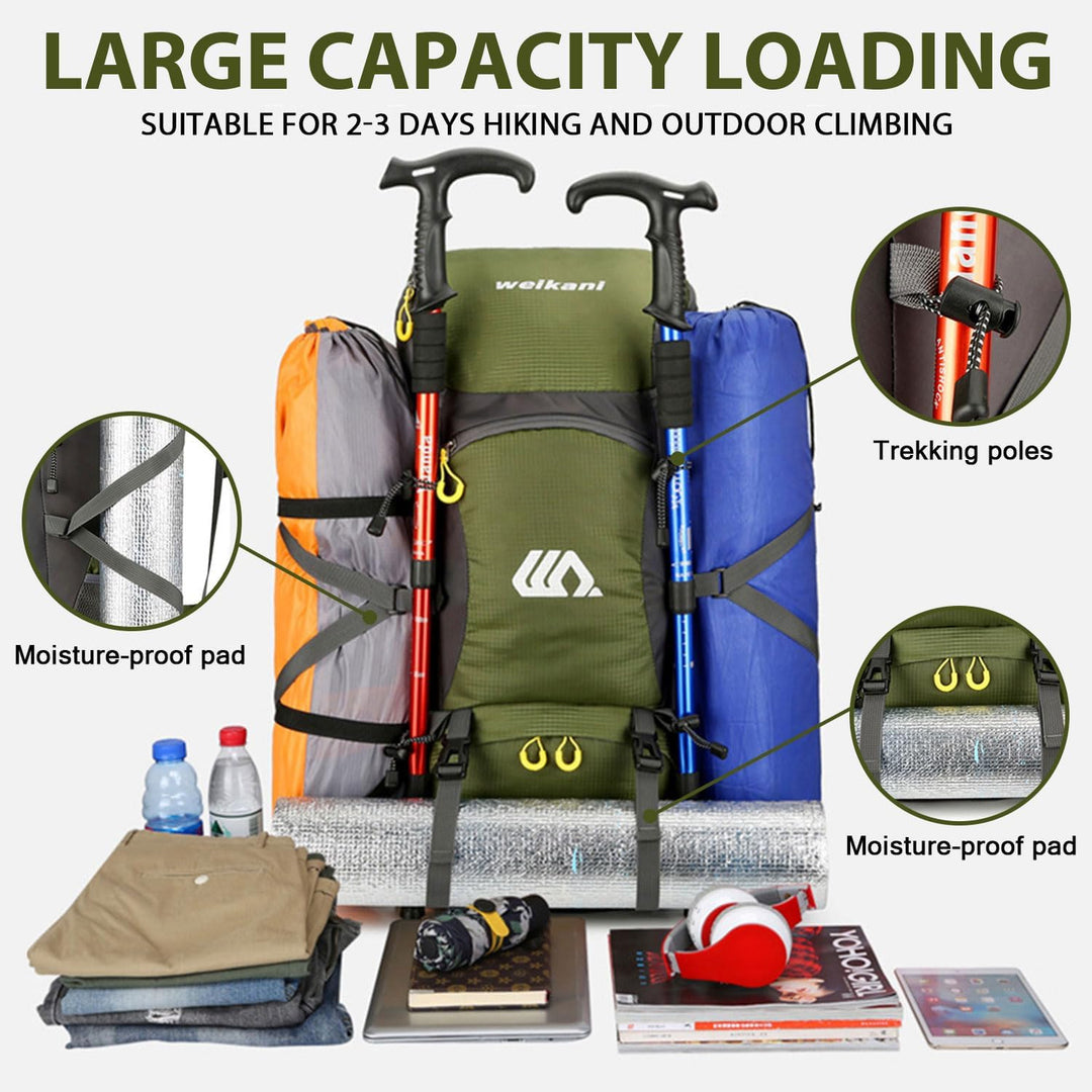 Favuit Wanderrucksack 30L, Herren Damen Trekkingrucksack Ultraleicht Faltbarer Reiserucksack Wandern