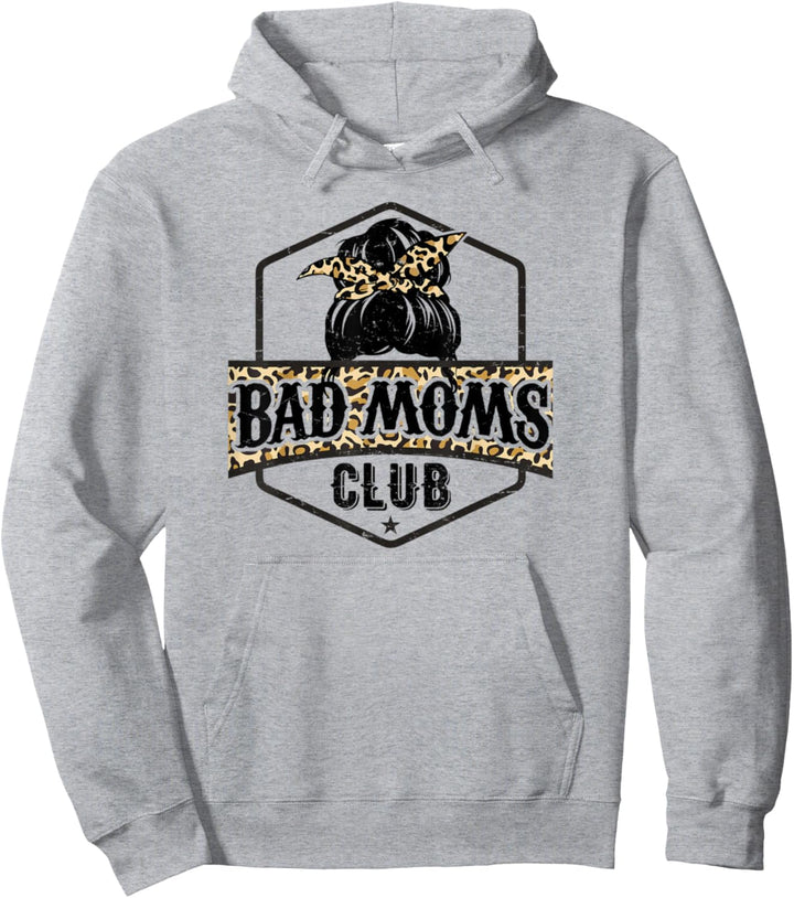 Bad Moms Club Shirt Funny Mom Life Bad Moms im Retro-Look mit Leopardenmuster Pullover Hoodie