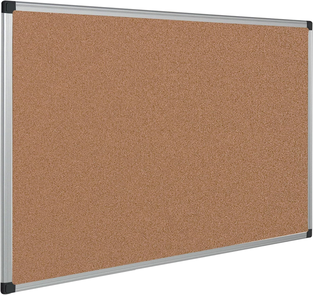 Bi-Office Korktafel Maya Mit Aluminiumrahmen und Hochwertiger Naturkorkoberfläche, Pinnwand, 90 x 60