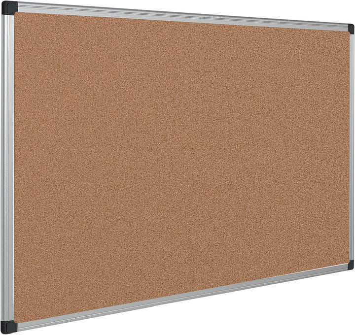 Bi-Office Korktafel Maya Mit Aluminiumrahmen und Hochwertiger Naturkorkoberfläche, Pinnwand, 90 x 60