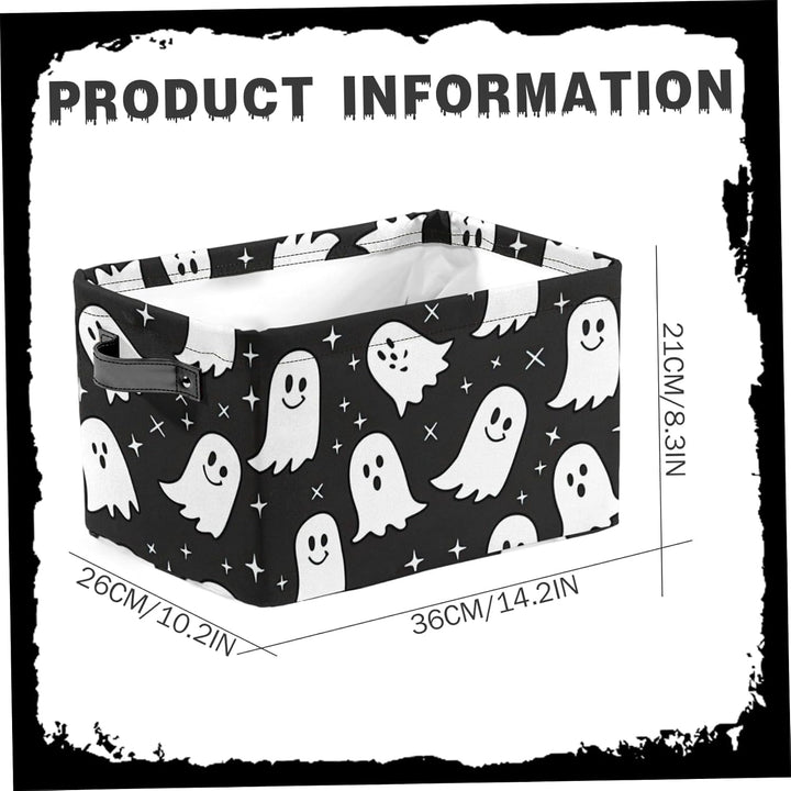 Ghost Basket Rechteckiger Halloween -Boo -Korb mit Griff GREEZ Kinder Kinder ARTEGRAGE ERGANGENDER E