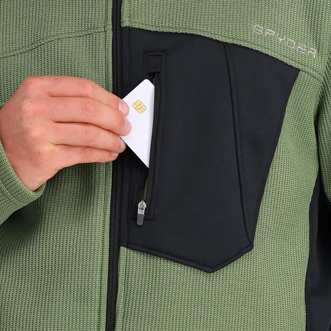 Spyder Herren Bandit Hybrid Full Zip Jacket Fleecejacke (1er Pack) XXL Pine, XXL Pine
