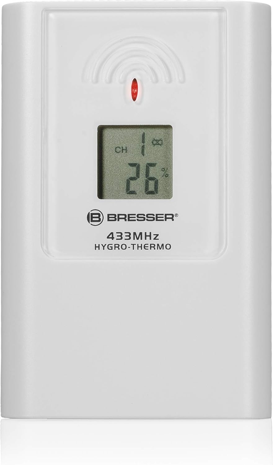 Bresser Wanduhr Wetterstation Funk mit Aussensensor TemeoTrend JC mit DCF Funkuhr mit grosser Anzeig