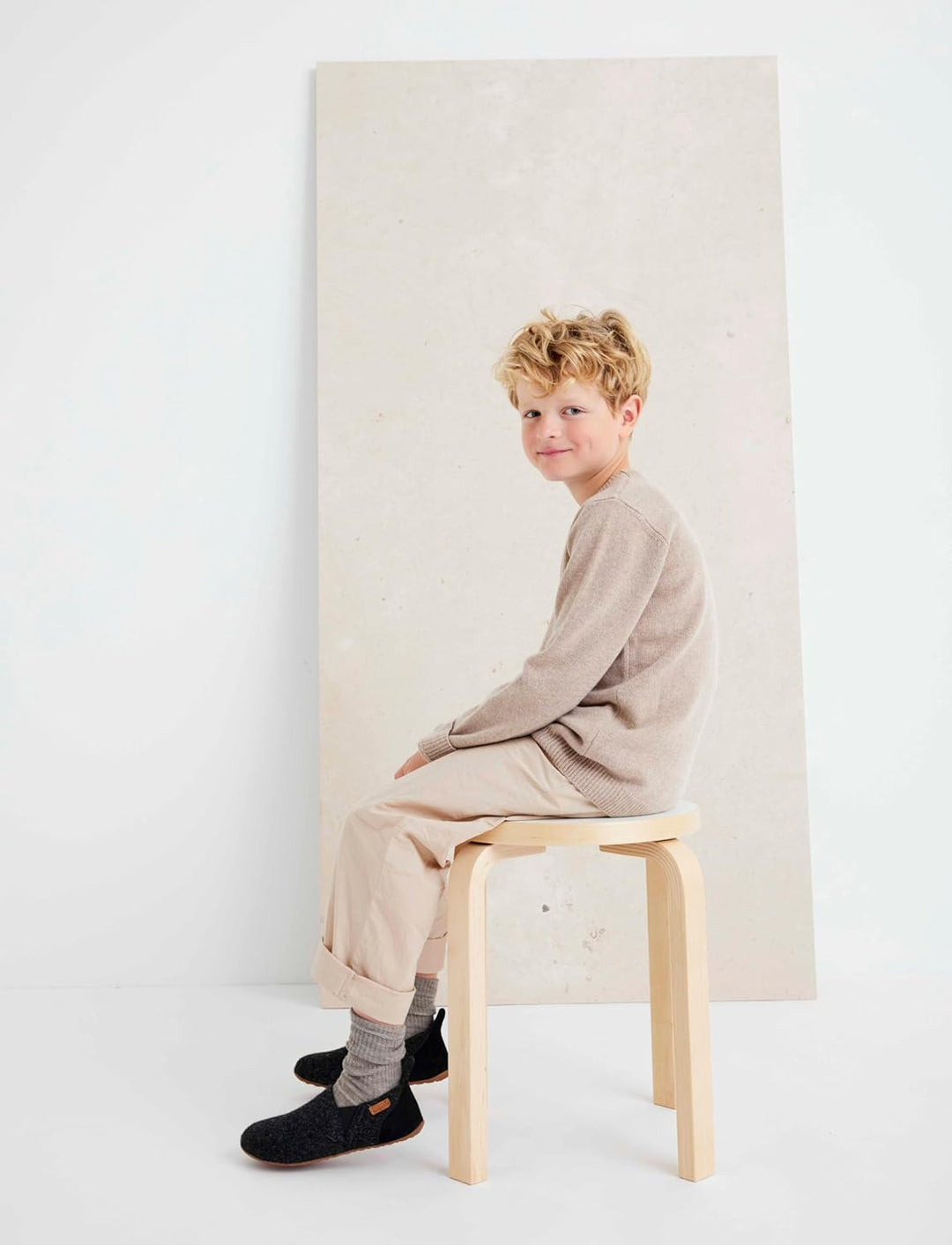 Bisgaard Unisex Kinder Sailor Wool Niedrige Hausschuhe, 22 EU Antrachite