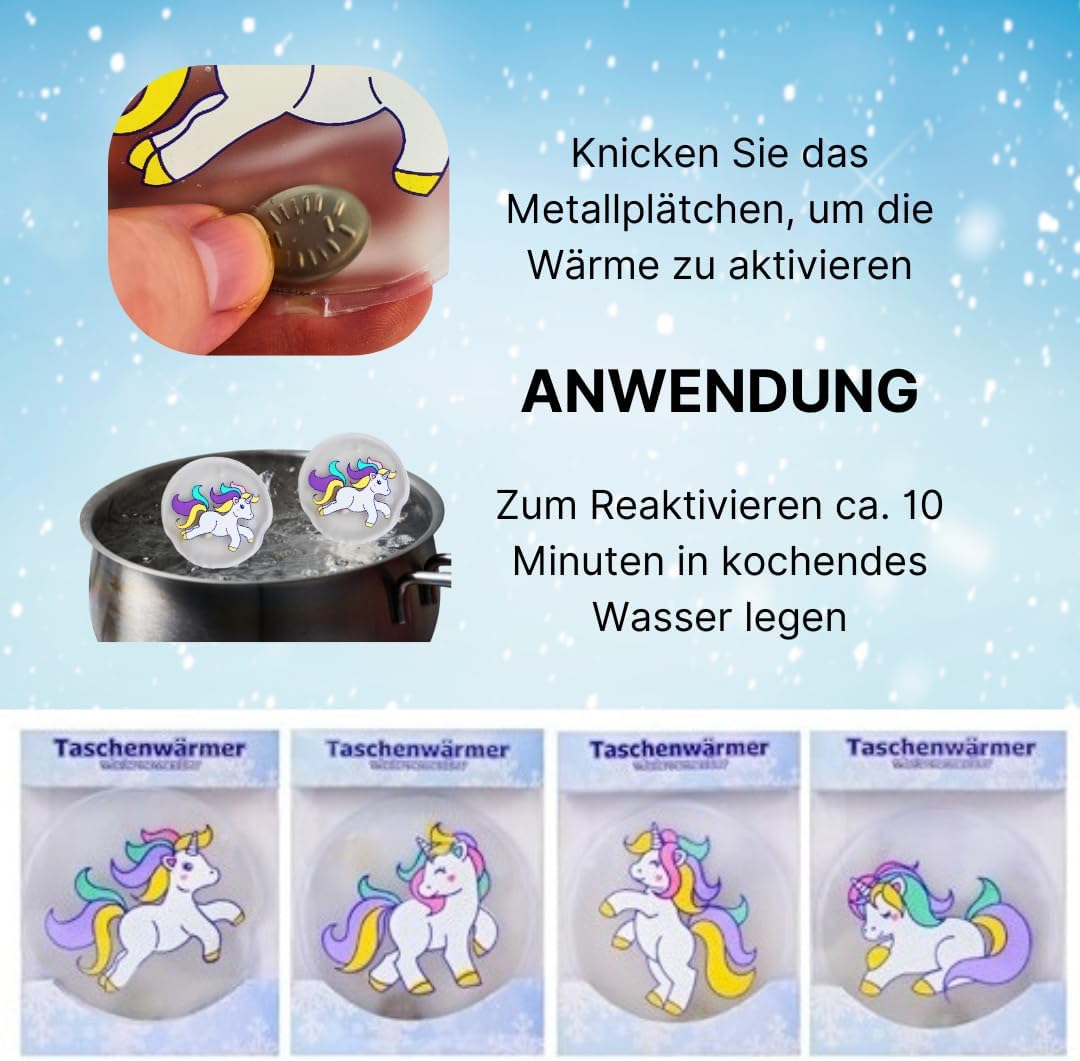 Taschenwärmer wiederverwendbar, Handwärmer, Wärmekissen, Wärmepads, Fingerwärmer für Kinder und Erwa