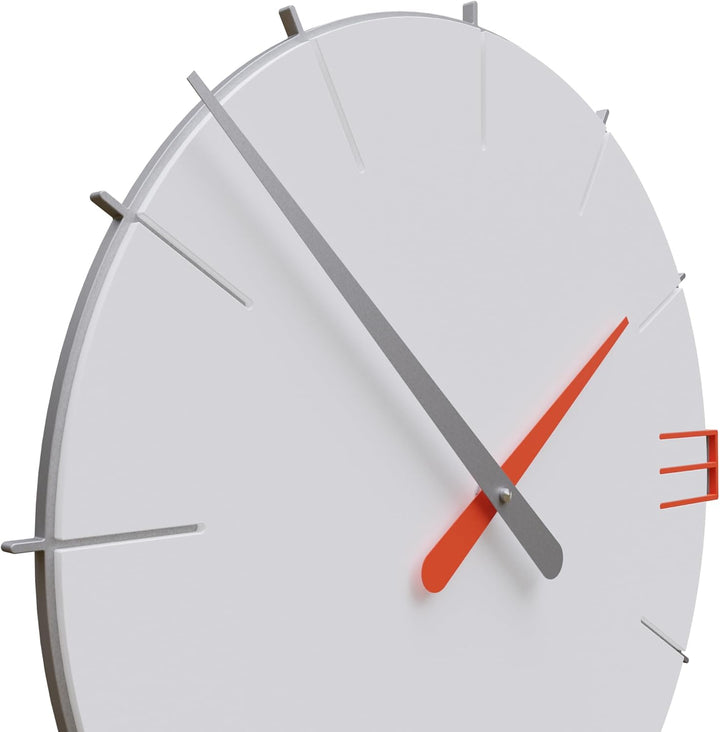 CalleaDesign 42 cm Mike weisse Wanduhr, Weiss