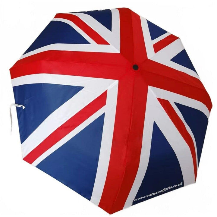 Fabri-Cut Faltbarer Reise-Regenschirm mit Union Jack-Design und automatischer Druckknopf-Öffnung, un