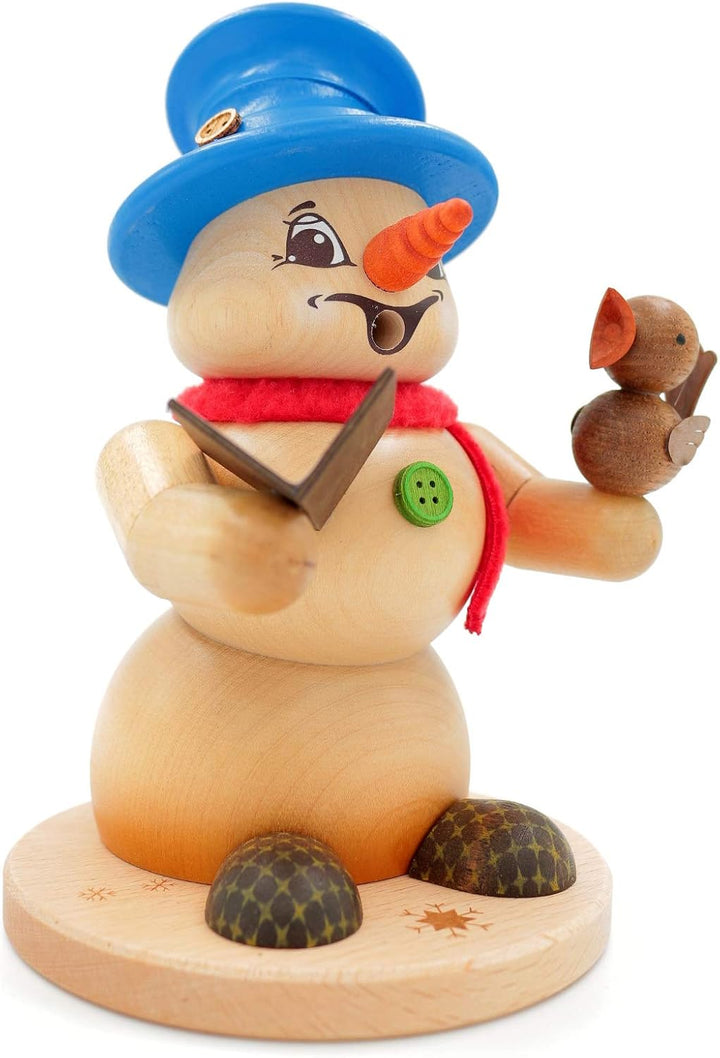 Kuhnert - Erzgebirgische Holzkunst Räuchermann Räucherfigur Schneemann 19cm - Sänger, Sänger