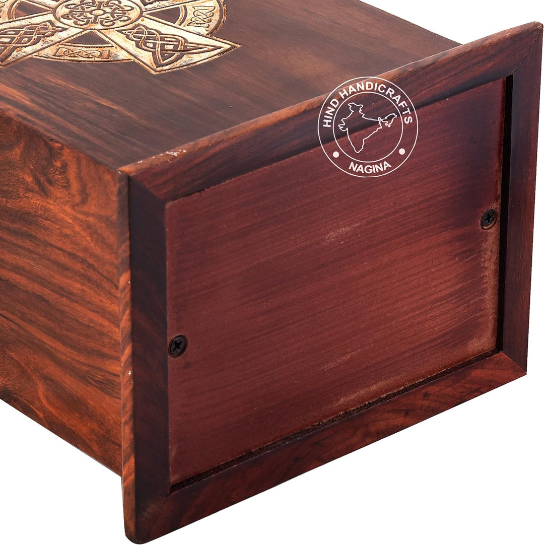 Rosewood Holzurne für menschliche Asche für Erwachsene – Handgefertigte Beerdigungsurne zur Aufbewah
