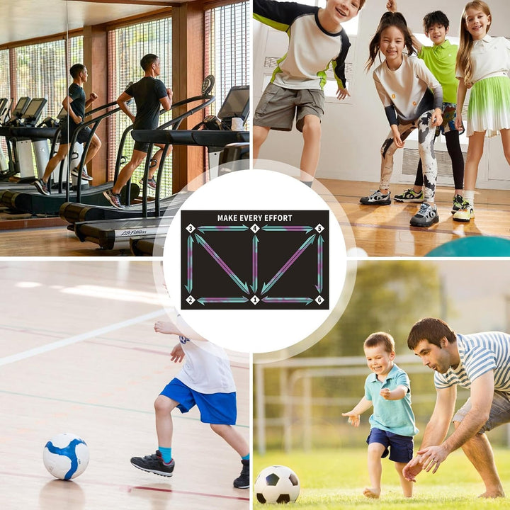 Generisch Football Training Mat, Soccer Training Equipment, Soccer Dribble Props, Silent Soccer Prac