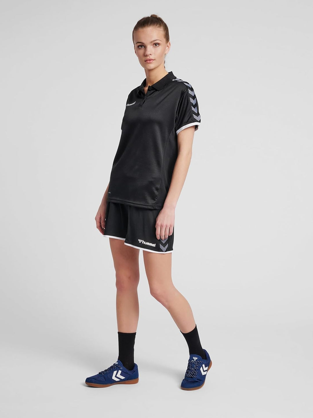 hummel Polo Hmlauthentic Multisport Damen Grösse XL Black/White, XL Black/White