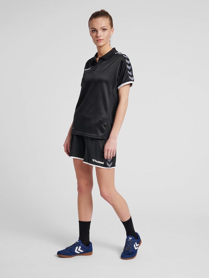 hummel Polo Hmlauthentic Multisport Damen Grösse XL Black/White, XL Black/White