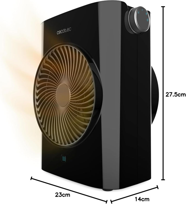 Cecotec Heizlüfter ReadyWarm 2070 Max Force Schwarz. 2000 W, 2 Leistungsstufen, 3 Betriebsmodi (Kühl