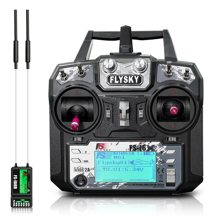 HAWK'S WORK FS-i6X 10 Kanal Sender Set, 2.4GHz RC Controller mit Empfänger für Drone Multirotor RC F