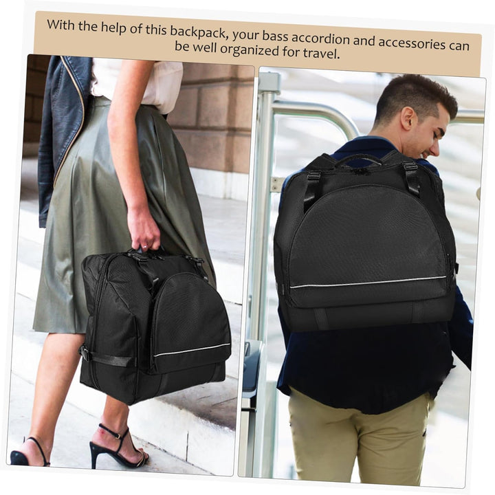 Akkordeon Rucksack Grosse Kapazität Schwarz für 48/60/72 Bässe