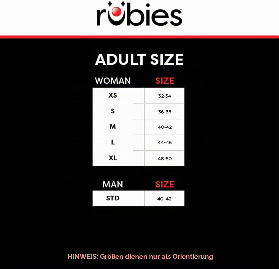Rubies Overall für Erwachsene, Herren und Damen, Jumpsuit mit Kapuze und Schwanz, Kostüme für Karnev