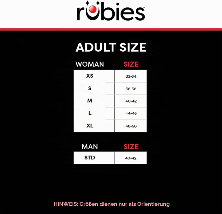 Rubies Overall für Erwachsene, Herren und Damen, Jumpsuit mit Kapuze und Schwanz, Kostüme für Karnev