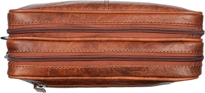 STILORD 'Nero' Handgelenktasche Herren Leder mit Doppelkammer Vintage Handtasche für 8,4 Zoll Tablet