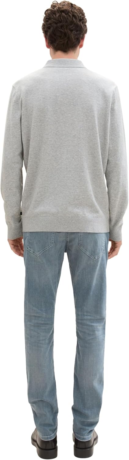 TOM TAILOR Herren Josh Regular Slim Jeans mit Stretch 29W / 30L 10161 - Light Stone Blue Grey Denim,