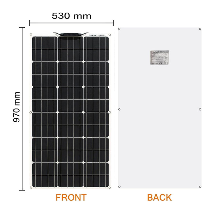 Aysolar 100W 12V Solarpanel Flexibel Monokristallines Flexible Solarmodul 100 Watt 12 Volt für Wohnw
