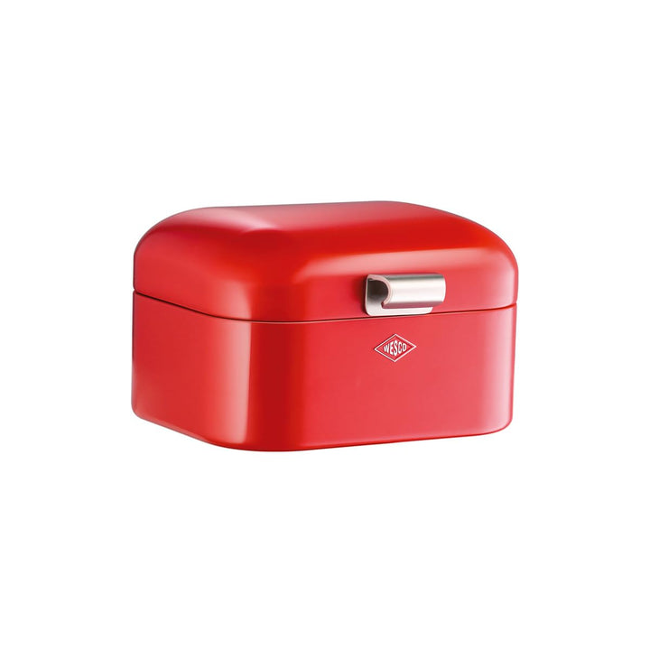 WESCO Mini Grandy Brotkasten in der Farbe rot, pulverbeschichtetes Stahlblech, Lüftungslöcher und st