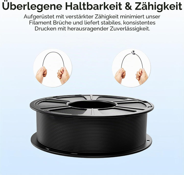 PLA Filament 1.75mm, GIANTARM 3D Drucker Filament PLA 2kg Spool (Weiss) 2kg 2KG-PLA-Weiss, 2kg 2KG-P