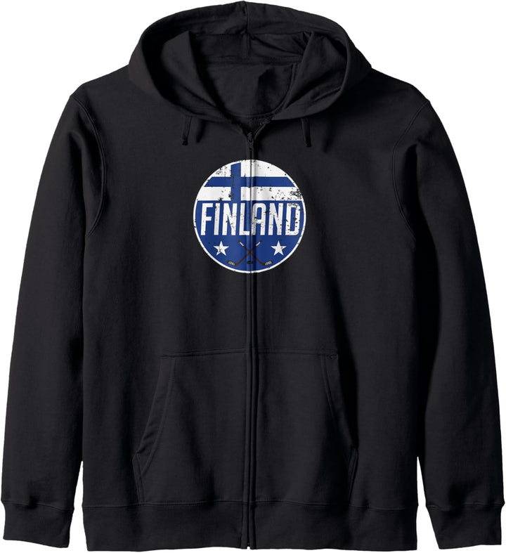 Finland Ice Hockey Flag Jersey Supporter Suomi Fan Gift Kapuzenjacke