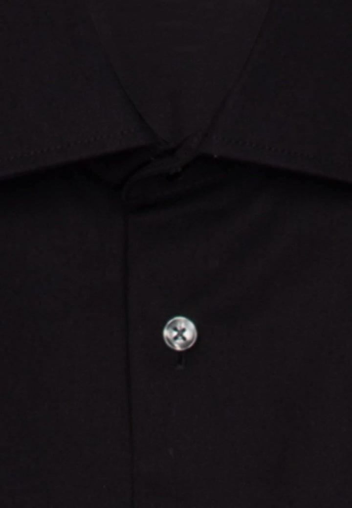 Seidensticker Herren Regular Bügelfrei Kent Extra Langer Arm Shirt 43 Schwarz, 43 Schwarz