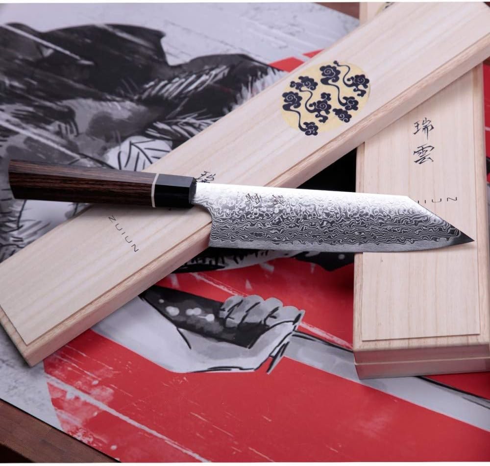 Kanetsugu Zuiun KIRITSUKE/SANTOKUMESSER - Küchenmesser, Chefmesser, Fleischmesser, Allzweckmesser &