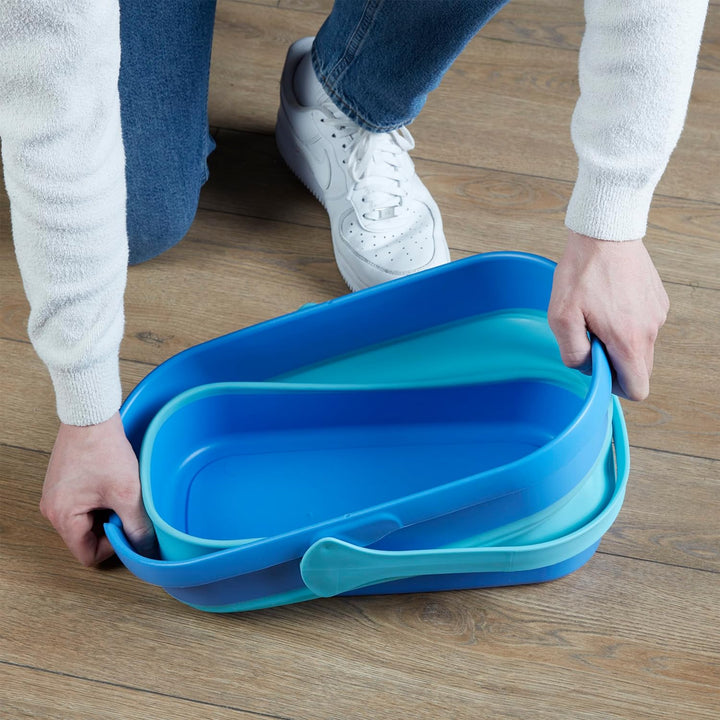 Spontex Ultra Compact Twist Mop und Eimer Set, Mikrofaser-Mopp mit eingebautem Selbstauswringsystem,