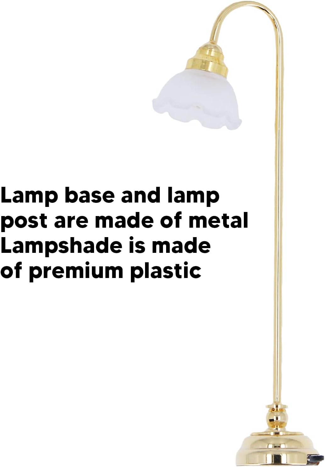 Dioche Puppenhauslampe Miniatur-Puppenhaus-Stehlampe – Stehleuchte Im Vintage-Stil Im Massstab 1:12