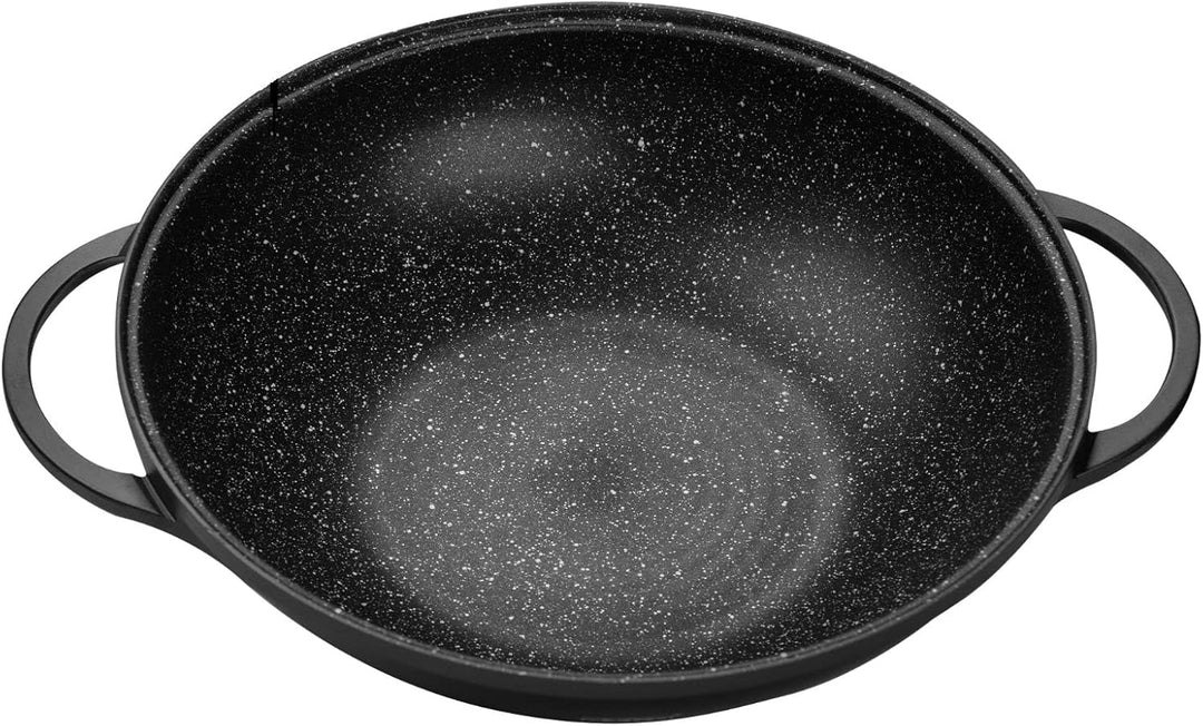 Cheffinger Wok Wokpfanne Woktopf Silikongriffe Induktion 36cm Aluguss Deckel